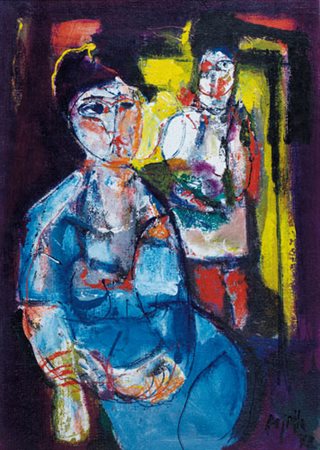 GUIDO PAJETTA Monza (Mi) 08/02/1898 - Milano 15/02/1987 Donne, 1972 acrilico...