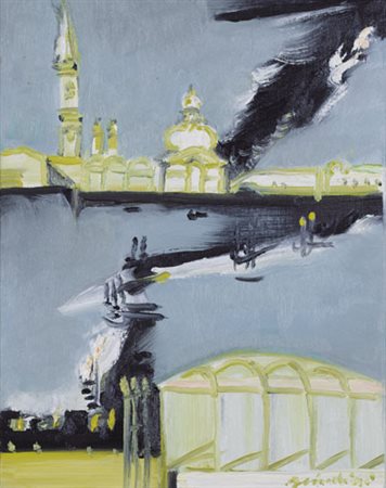 REMO BRINDISI Roma 25/04/1918 - Milano 25/07/1996 Venezia olio su tela cm....