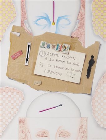 ALEXIS KEUNEN Liegi 05/04/1921 - 1990 Senza titolo, 1976 tecnica mista e...