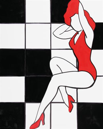 MARCO LODOLA Dorno (Pv) 04/04/1955 Pin-up tecnica mista e smalti su tela cm....