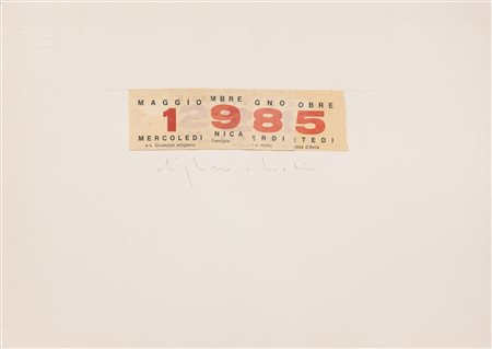 ALIGHIERO BOETTI Calendario, 1985