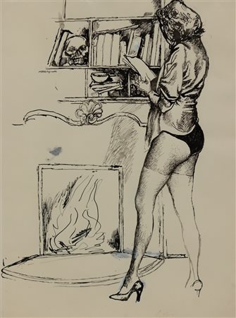 RENATO GUTTUSO Figura, anni '70