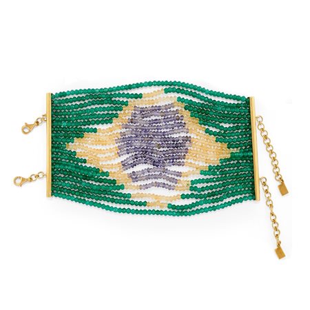 Bracciale con pietre di colore