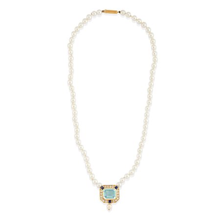 Collana con acquamarina