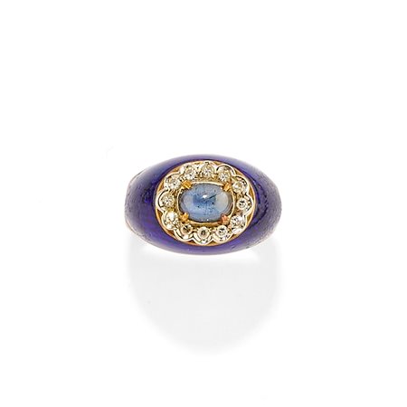 Anello con smalto