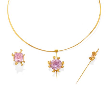 Demi parure con kunzite