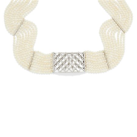 Collana chocker con perle