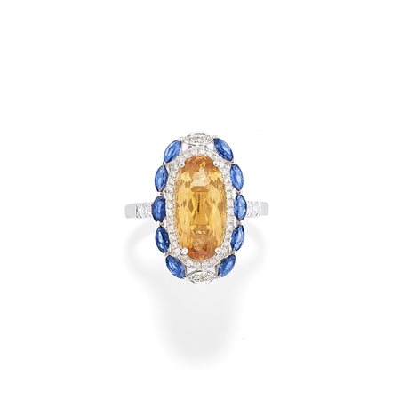 Anello con topazio imperiale