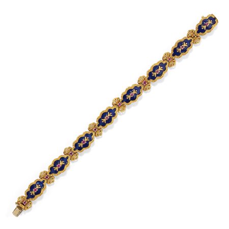 UNOAERRE - Bracciale con smalti e rubini
