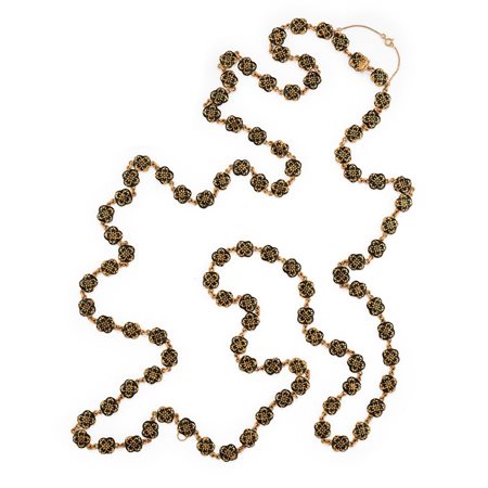 Collana sautoir con smalto