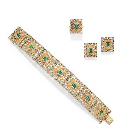 Parure con smeraldi e diamanti 