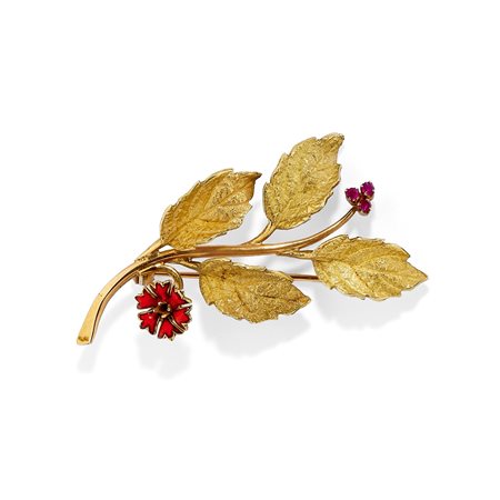 Spilla tralcio fiorito