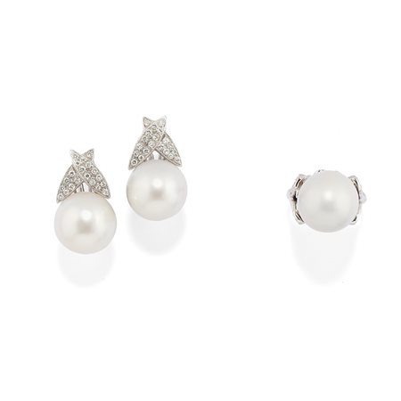 Demi-parure con perle South Sea