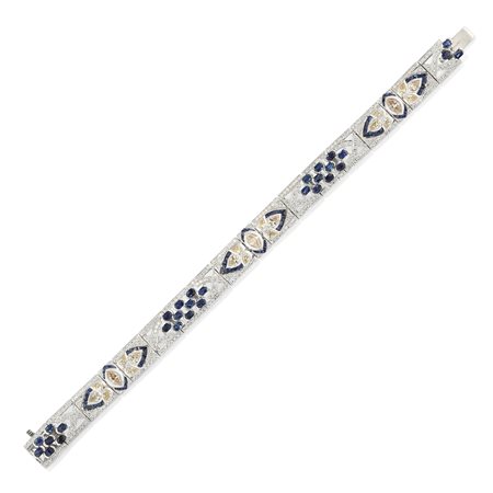 Bracciale con zaffiri e diamanti