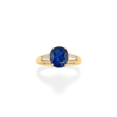 Anello con zaffiro Burma 