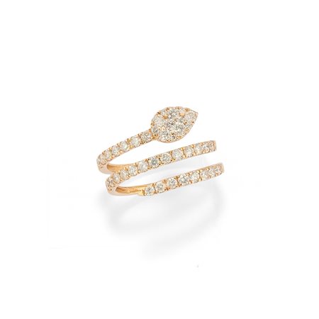 Anello serpente con diamanti
