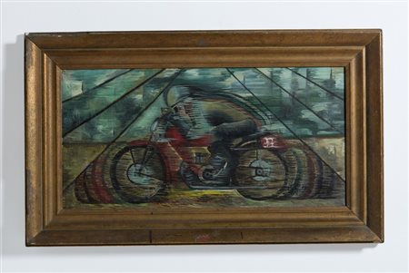 GALLI GINO (1893 - 1954) - SENZA TITOLO (UOMO IN MOTOCICLETTA), c.1918-19 .