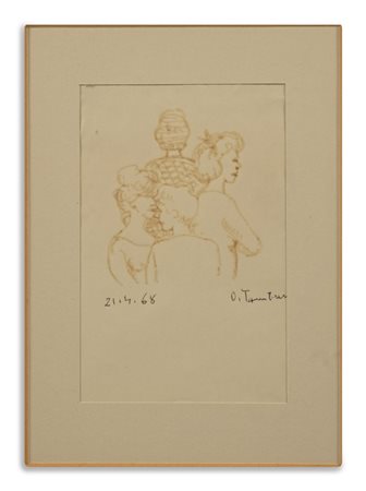 TAMBURI ORFEO (1910 - 1994) - STUDIO QUATTRO MEZZE FIGURE .