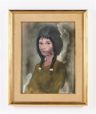 SUGHI ALBERTO (1928 - 2012) - RAGAZZA CON TRECCE.