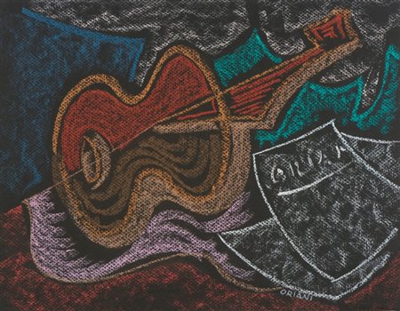 ORIANI PIPPO (1909 - 1972) - CHITARRA E GIORNALE .