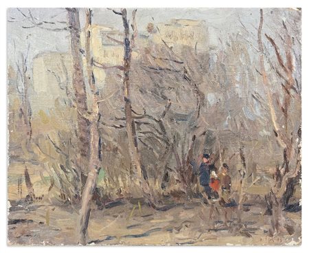 ADVADZE VAKHTANG (1919 - 2000) - AUTUNNO NEL PARCO VICINO A CASA.