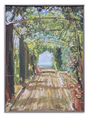 ASTURI ANTONIO (1904 - 1986) - TERRAZZA A SORRENTO .