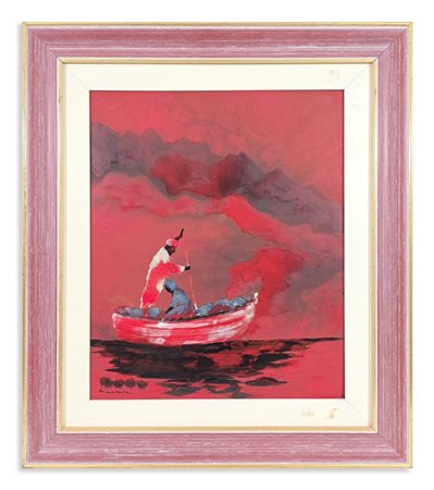 GUEVARA JOSE'  (1926 - 2010) - PESCADORES EN EL MAR ROJO .