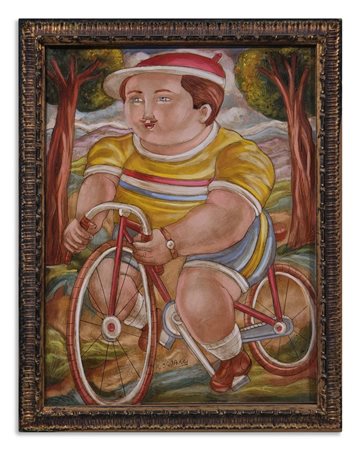 SGUANCI ROBERTO (n. 1948) - IL FAMOSO CICLISTA, OMAGGIO A F. BOTERO.