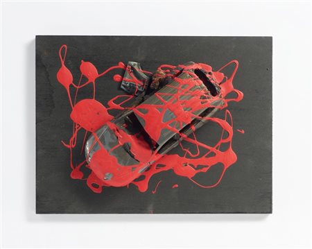 AUBERTIN BERNARD (1934 - 2015) - VOITURE BRULEE.