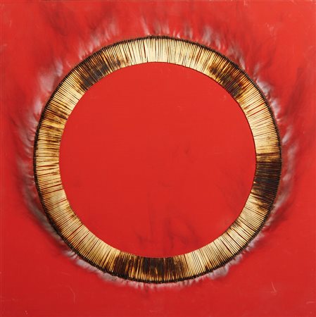 AUBERTIN BERNARD (1934 - 2015) - DESSIN DE FEU CIRCULAIRE .