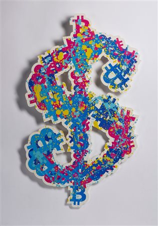 AIIROH (n. 1987) - DOLLAR BITCOIN MULTICOLORED A408.