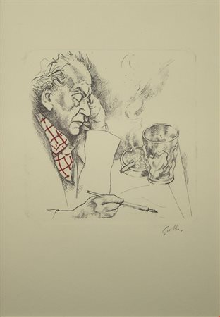Renato Guttuso 
Senza titolo (Autoritratto), Anni '70
