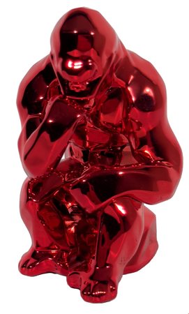 Richard Orlinski  
Thinking Kong Spirit Red, 2021
