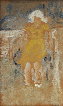 RENATO BIROLLI, "Bambina con vestito giallo", 1931