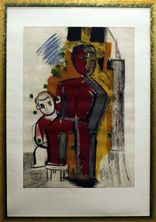 SANDRO CHIA, "Figlio che guarda il padre nel vento", 1992