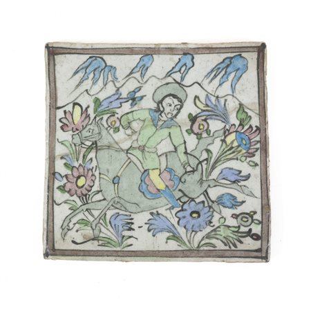 Piastrella, Persia, periodo Qajar (1779 - 1925)