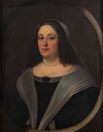 Cerchia di Justus Sustermans (Anversa 1597 - Firenze 1681) - Ritratto di Margherita de' Medici a mezzo busto