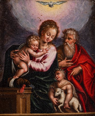 Scuola dell'Italia settentrionale, fine del secolo XVI - Sacra Famiglia con San Giovannino