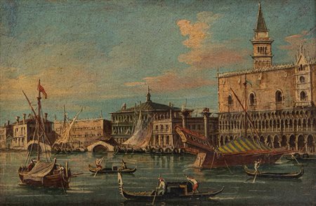 Imitatore di Francesco Guardi - Veduta del bacino di San Marco