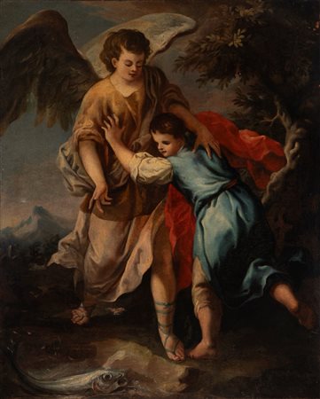 Scuola veneta, secolo XVII - Tobiolo e l'Angelo