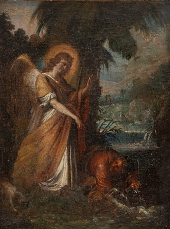 Scuola dell'Italia meridionale, secolo XVII - Tobia e l'angelo