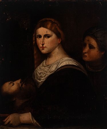 Scuola veneta, inizi secolo XVII - Erodiade con la testa di San Giovanni Battista
