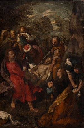 Scuola italiana, secolo XVII, nei modi di Federico Barocci - Deposizione di Cristo
