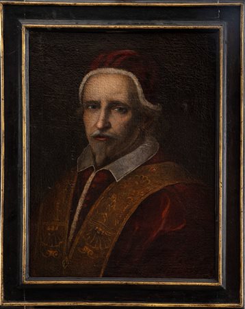 Scuola romana, secolo XVII - Ritratto di Papa Innocenzo XI, al secolo Benedetto Odescalchi, pontefice dal 1676 al 1689