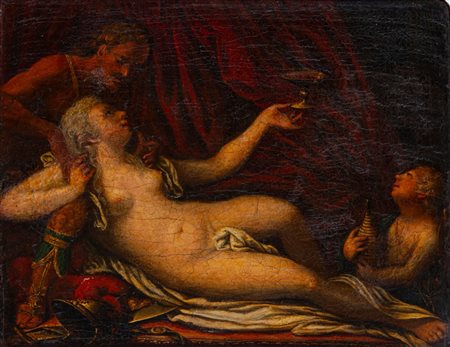Scuola dell'Italia settentrionale, secolo XVII - Venere, Marte ed un Amorino