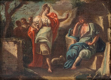 Scuola napoletana, secolo XVIII - Tancredi e Clorinda