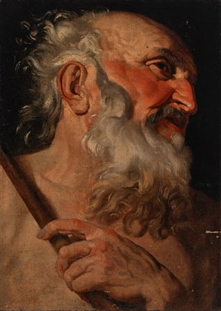 Scuola veneta, secolo XVIII - Testa di vecchio