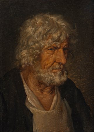 Attribuito a Angelo Ligari (1801-1885) - Studio di vecchio con barba