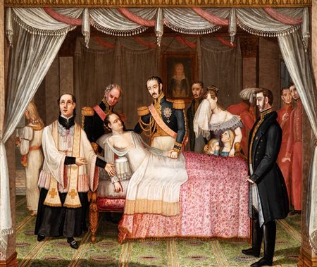 Scuola italiana, secolo XIX - La morte di Napoleone Bonaparte