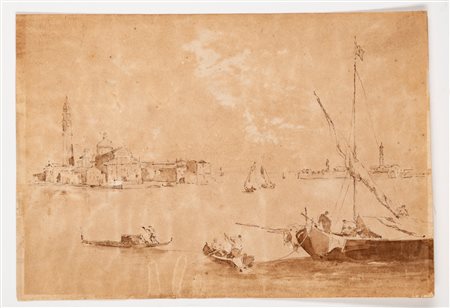 Seguace di Francesco Guardi - Veduta di Venezia